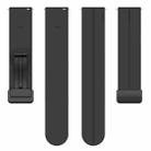 20mm xDfind  Flat Head Groove Folding Black Buckle Silicone Watch Band(Black) - 3