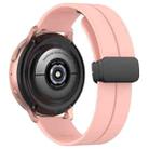 20mm xDfind  Flat Head Groove Folding Black Buckle Silicone Watch Band(Light Pink) - 2