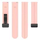 20mm xDfind  Flat Head Groove Folding Black Buckle Silicone Watch Band(Light Pink) - 3