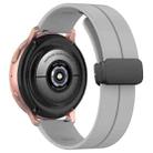 20mm xDfind  Flat Head Groove Folding Black Buckle Silicone Watch Band(Light Grey) - 2