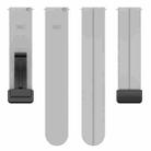 20mm xDfind  Flat Head Groove Folding Black Buckle Silicone Watch Band(Light Grey) - 3