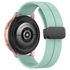 20mm xDfind  Flat Head Groove Folding Black Buckle Silicone Watch Band(Teal) - 2