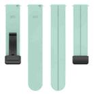 20mm xDfind  Flat Head Groove Folding Black Buckle Silicone Watch Band(Teal) - 3
