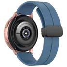 22mm xDfind  Flat Head Groove Folding Black Buckle Silicone Watch Band(Blue) - 2