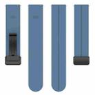 22mm xDfind  Flat Head Groove Folding Black Buckle Silicone Watch Band(Blue) - 3