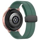 22mm xDfind  Flat Head Groove Folding Black Buckle Silicone Watch Band(Dark Green) - 2