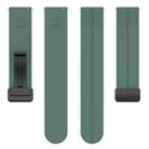 22mm xDfind  Flat Head Groove Folding Black Buckle Silicone Watch Band(Dark Green) - 3