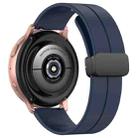 22mm xDfind  Flat Head Groove Folding Black Buckle Silicone Watch Band(Midnight Blue) - 2