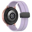 22mm xDfind  Flat Head Groove Folding Black Buckle Silicone Watch Band(Purple) - 2