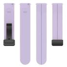 22mm xDfind  Flat Head Groove Folding Black Buckle Silicone Watch Band(Purple) - 3