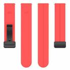 22mm xDfind  Flat Head Groove Folding Black Buckle Silicone Watch Band(Red) - 3
