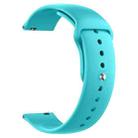 20mm xDfind Pure Color Silicone Watch Band(Teal) - 1