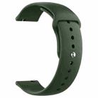22mm xDfind Pure Color Silicone Watch Band(Dark Green) - 1