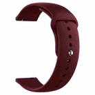 22mm xDfind Pure Color Silicone Watch Band(Wine Red) - 1