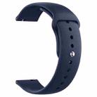 22mm xDfind Pure Color Silicone Watch Band(Dark Blue) - 1