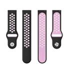 20mm xDfind Two-color Silicone Watch Band(Black Pink) - 2