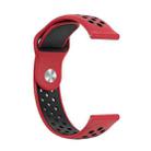20mm xDfind Two-color Silicone Watch Band(Red Black) - 3