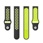 20mm xDfind Two-color Silicone Watch Band(Black Lime Green) - 2