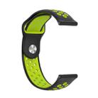 20mm xDfind Two-color Silicone Watch Band(Black Lime Green) - 3