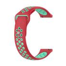 20mm xDfind Two-color Silicone Watch Band(Red Mint Green) - 1