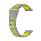 20mm xDfind Two-color Silicone Watch Band(Grey Yellow) - 1
