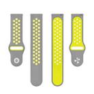 20mm xDfind Two-color Silicone Watch Band(Grey Yellow) - 2