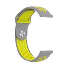20mm xDfind Two-color Silicone Watch Band(Grey Yellow) - 3
