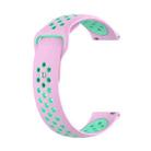 22mm xDfind Two-color Silicone Watch Band(Pink Mint Green) - 1