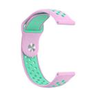 22mm xDfind Two-color Silicone Watch Band(Pink Mint Green) - 3