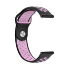 22mm xDfind Two-color Silicone Watch Band(Black Pink) - 3