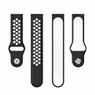 22mm xDfind Two-color Silicone Watch Band(Black White) - 2