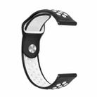 22mm xDfind Two-color Silicone Watch Band(Black White) - 3