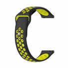 22mm xDfind Two-color Silicone Watch Band(Black Yellow) - 1