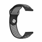 22mm xDfind Two-color Silicone Watch Band(Black Grey) - 3