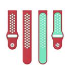 22mm xDfind Two-color Silicone Watch Band(Red Mint Green) - 2