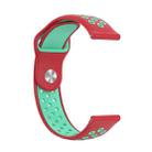 22mm xDfind Two-color Silicone Watch Band(Red Mint Green) - 3