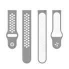 22mm xDfind Two-color Silicone Watch Band(Grey White) - 2