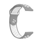 22mm xDfind Two-color Silicone Watch Band(Grey White) - 3