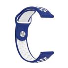 22mm xDfind Two-color Silicone Watch Band(Blue White) - 3