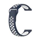 22mm xDfind Two-color Silicone Watch Band(Midnight Blue White) - 1