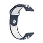 22mm xDfind Two-color Silicone Watch Band(Midnight Blue White) - 3