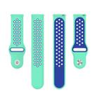 22mm xDfind Two-color Silicone Watch Band(Mint Green Blue) - 2