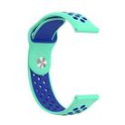22mm xDfind Two-color Silicone Watch Band(Mint Green Blue) - 3