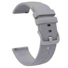 20mm xDfind Flat Pure Color Silicone Watch Band(Grey) - 2