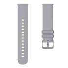 20mm xDfind Flat Pure Color Silicone Watch Band(Grey) - 3