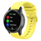 20mm xDfind Flat Pure Color Silicone Watch Band(Yellow) - 1