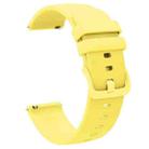 20mm xDfind Flat Pure Color Silicone Watch Band(Yellow) - 2