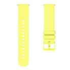 20mm xDfind Flat Pure Color Silicone Watch Band(Yellow) - 3