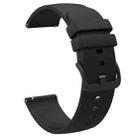 22mm xDfind Flat Pure Color Silicone Watch Band(Black) - 2