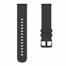 22mm xDfind Flat Pure Color Silicone Watch Band(Black) - 3